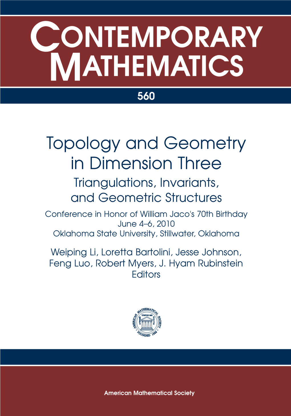 Contemporary Mathematics 560