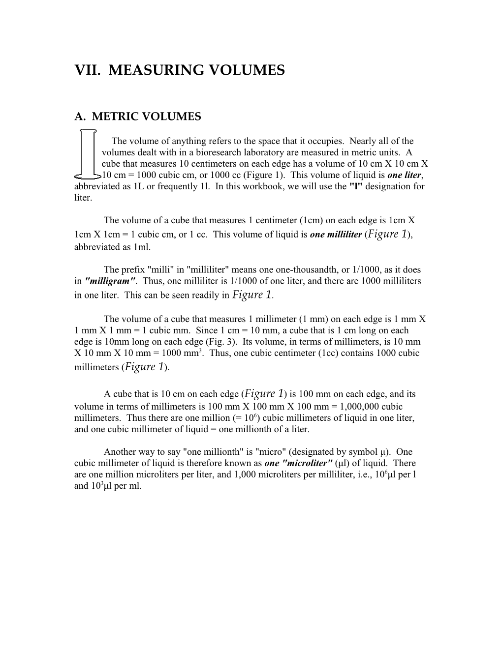 Vii. Measuring Volumes