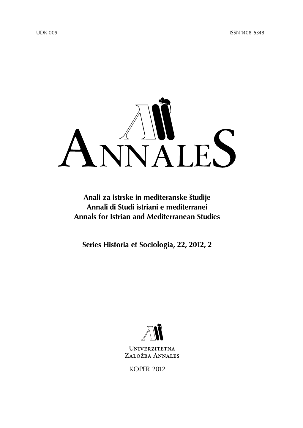 Annales, Series Historia Et Sociologia, 22, 2012, 2