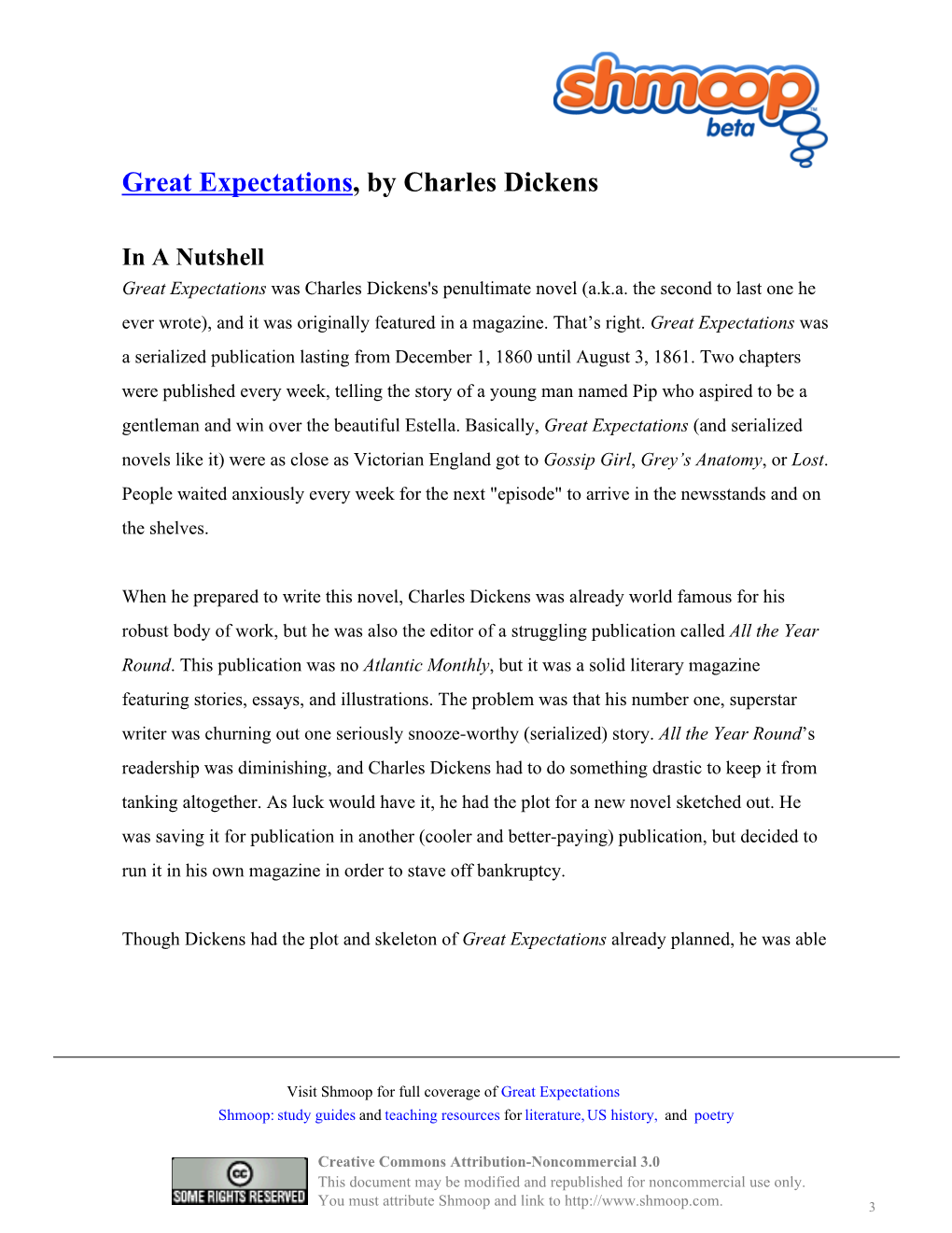 Great Expectations, by Charles Dickens