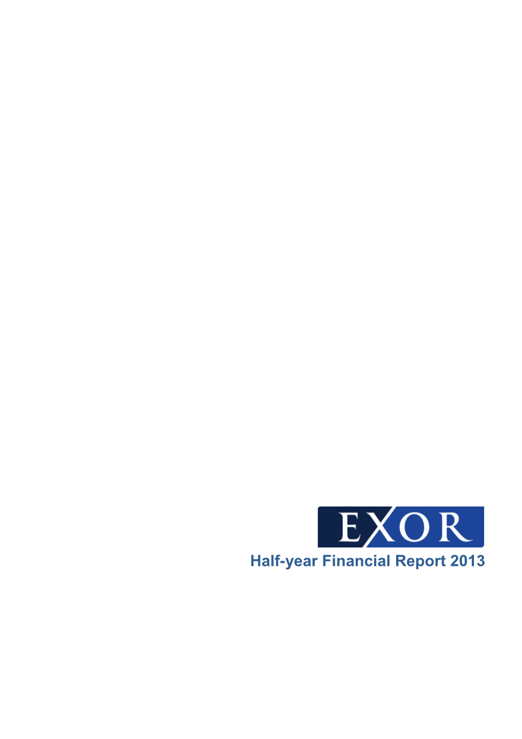 Half-Year Financial Report 2013