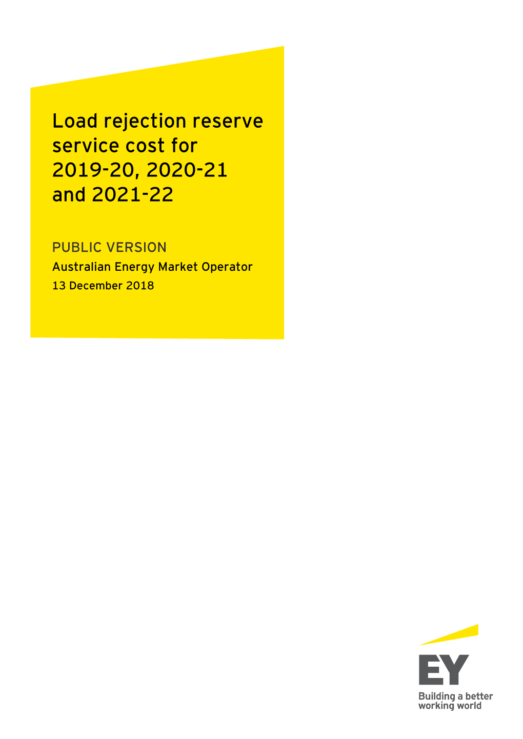 Load Rejection Reserve Service Cost for 2019-20, 2020-21 and 2021-22