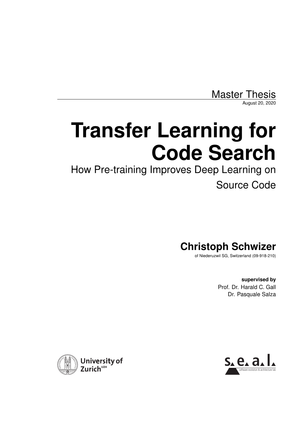 Transfer Learning for Code Search How Pre-Training Improves Deep Learning on Source Code