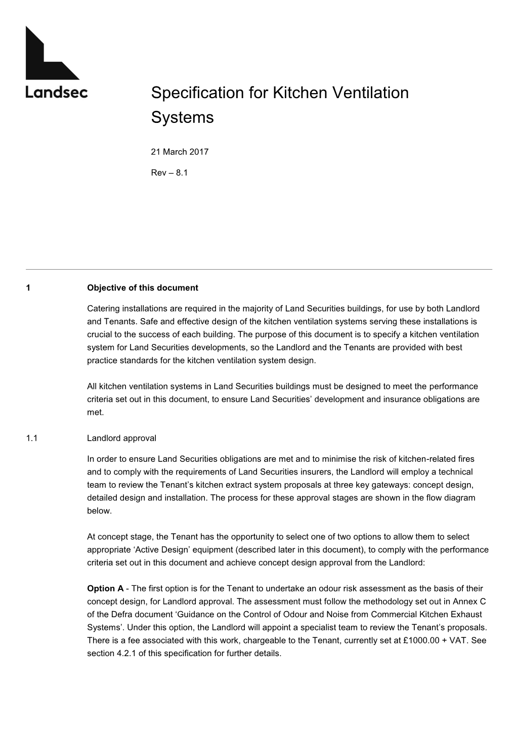 Specification for Kitchen Ventilation Systems