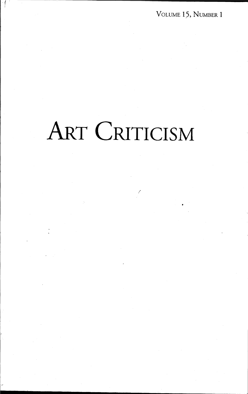 Art Criticism