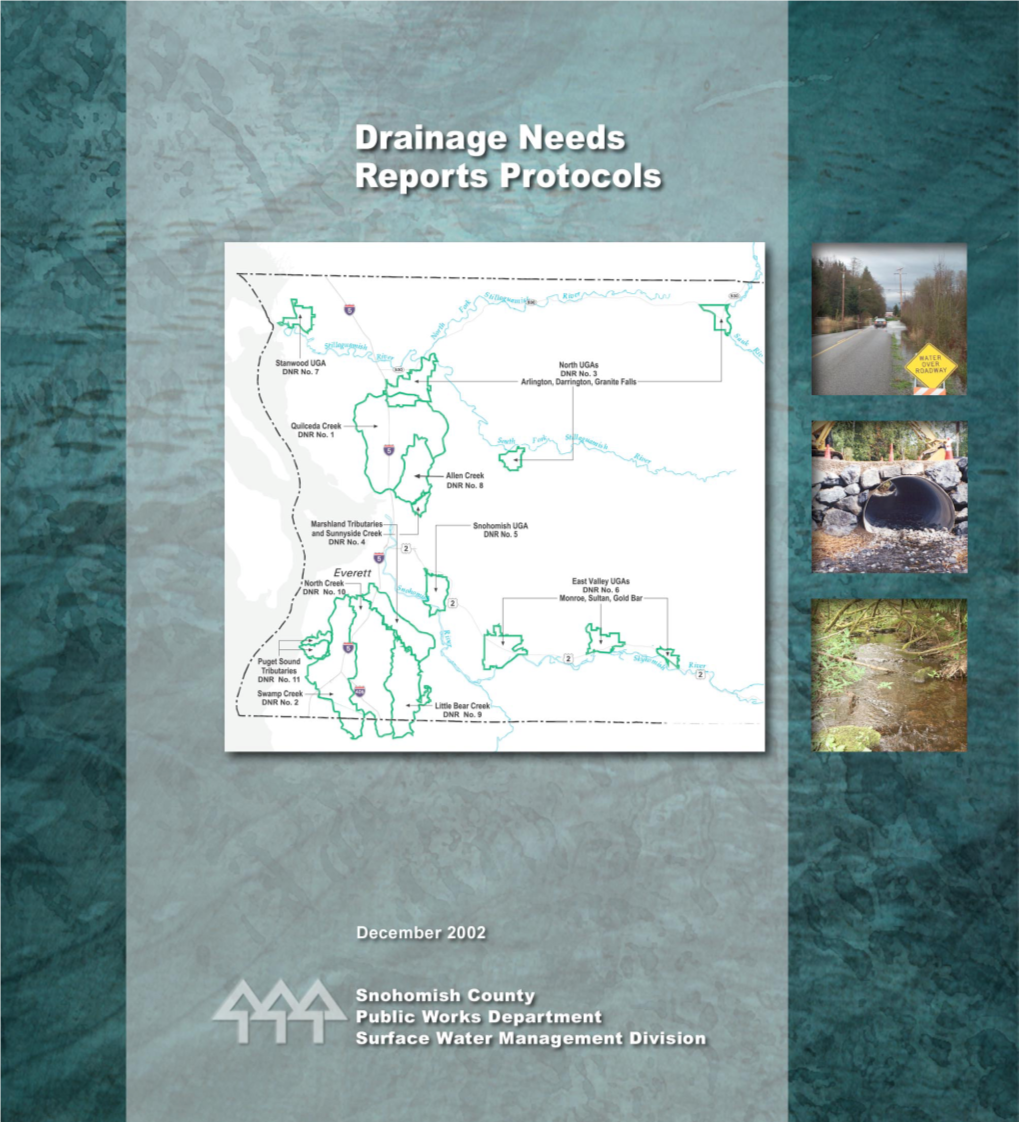 Drainage Needs Reports Protocols