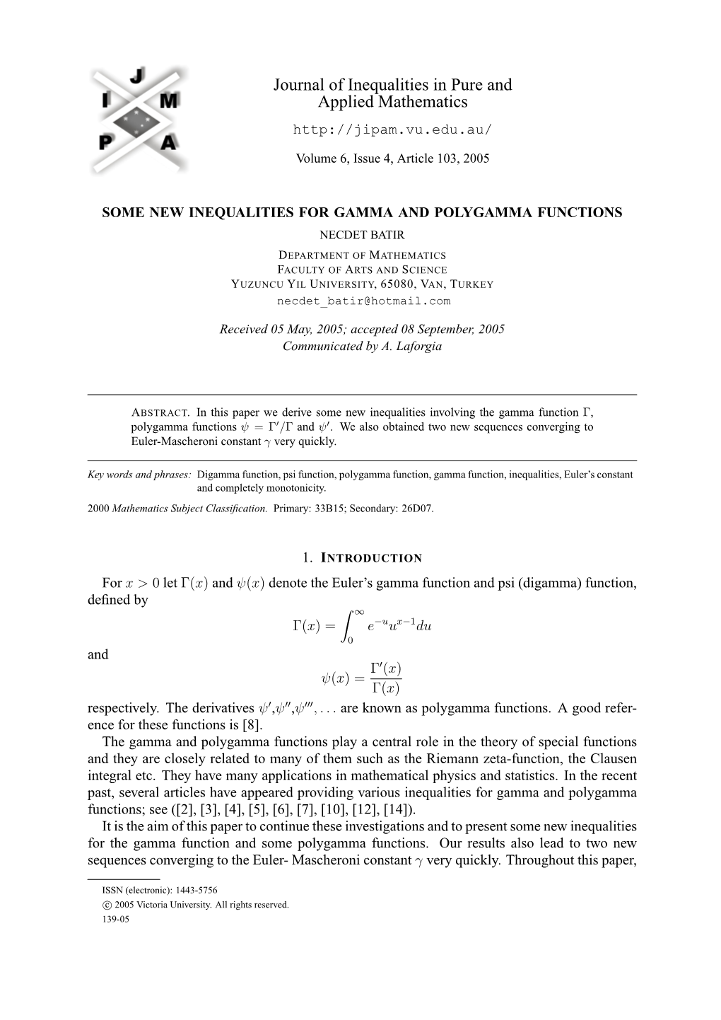 Some New Inequalities for Gamma and Polygamma Functions