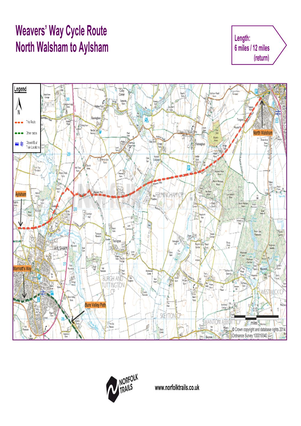 Weavers' Way Cycle Route North Walsham to Aylsham