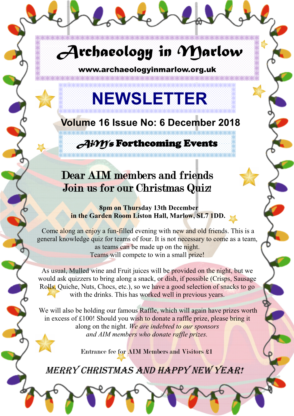AIM Newsletter 2018 December