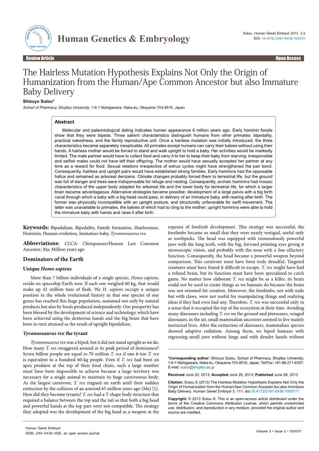 The Hairless Mutation Hypothesis Explains Not Only the Origin Of