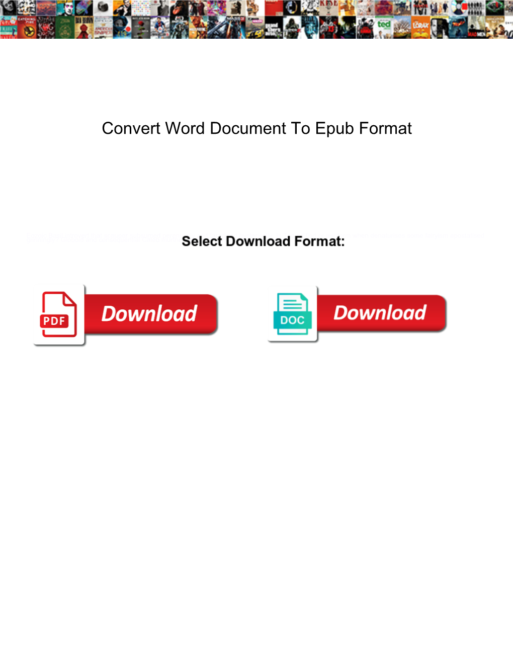 Convert Word Document to Epub Format