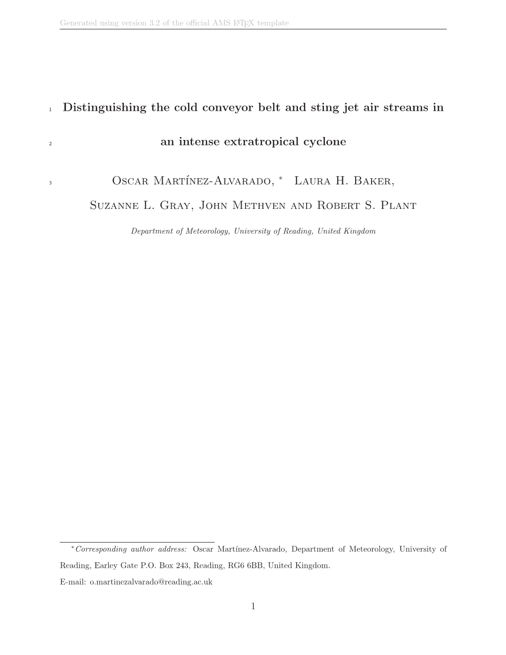 Distinguishing the Cold Conveyor Belt and Sting Jet Air Streams in An