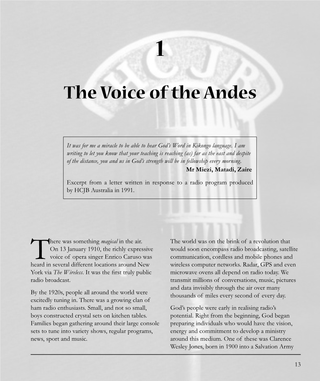 The Voice of the Andes