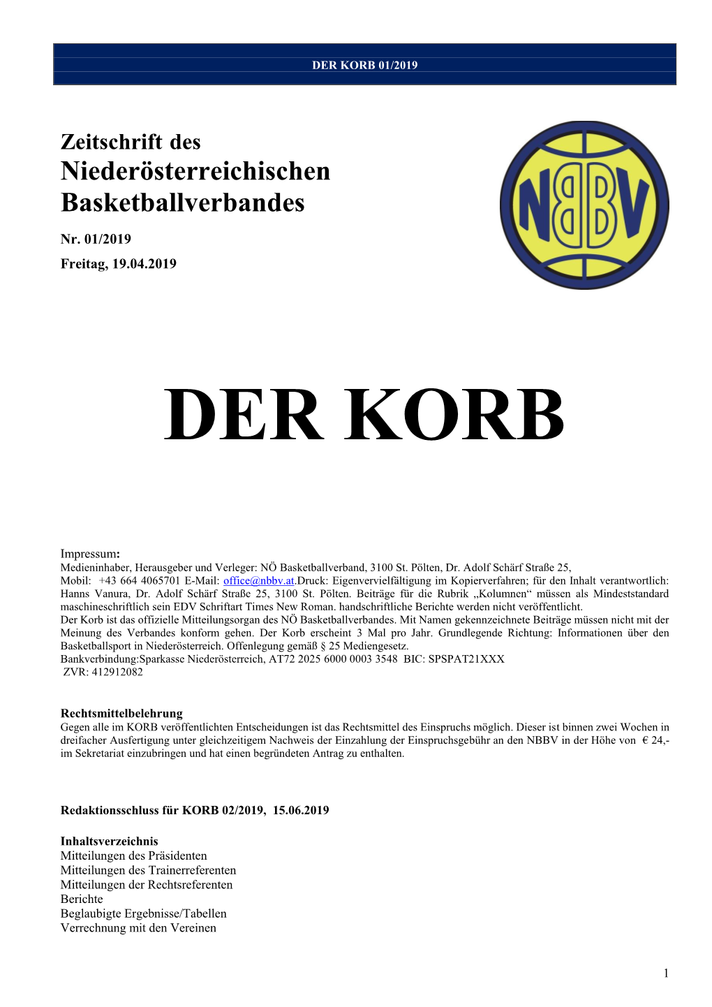 Der Korb 2019 01