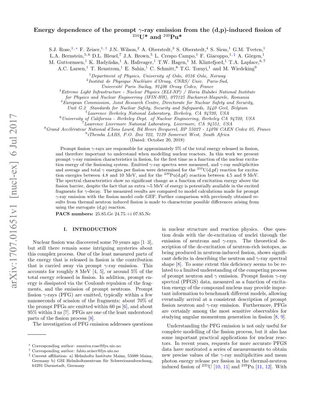 Energy Dependence of the Prompt ${\Gamma} $-Ray Emission from the $(D, P) $-Induced Fission of $^{234}\Mathrm {U}^{*} $ and $^{240}\Mathrm {Pu}^{*} $