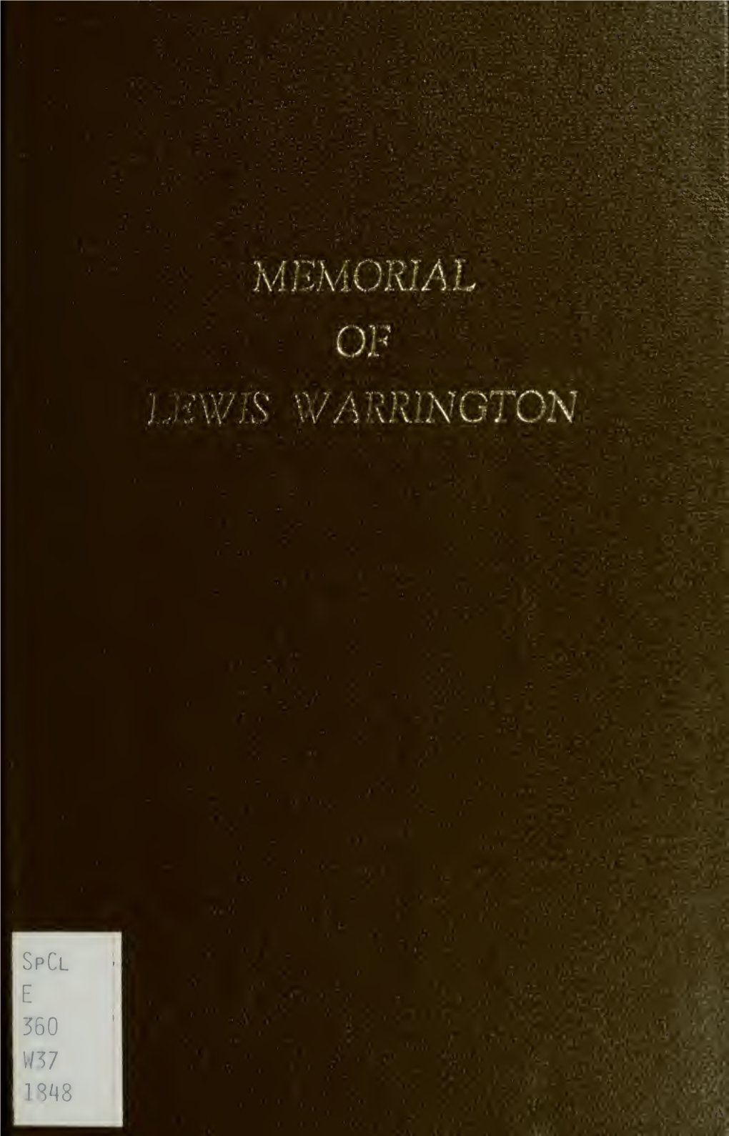 Captain Lewis Warrington and Others : Memorial of Lewis