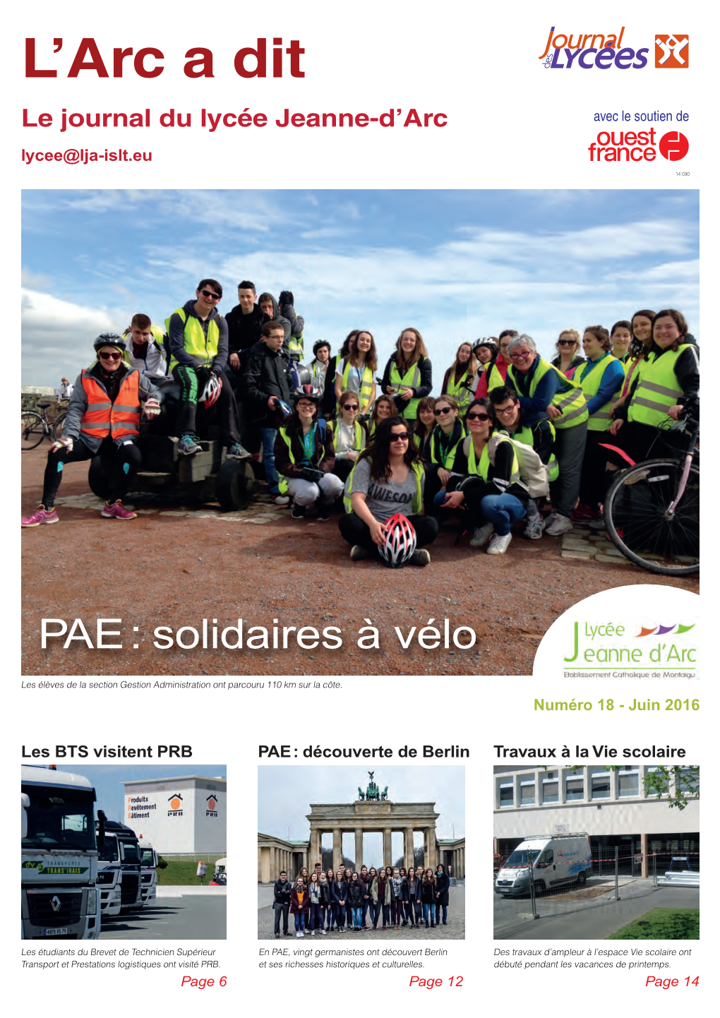 PAE : Solidaires À Vélo