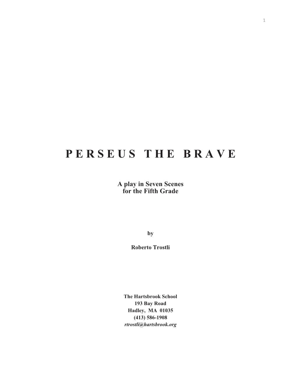 Perseus the Brave