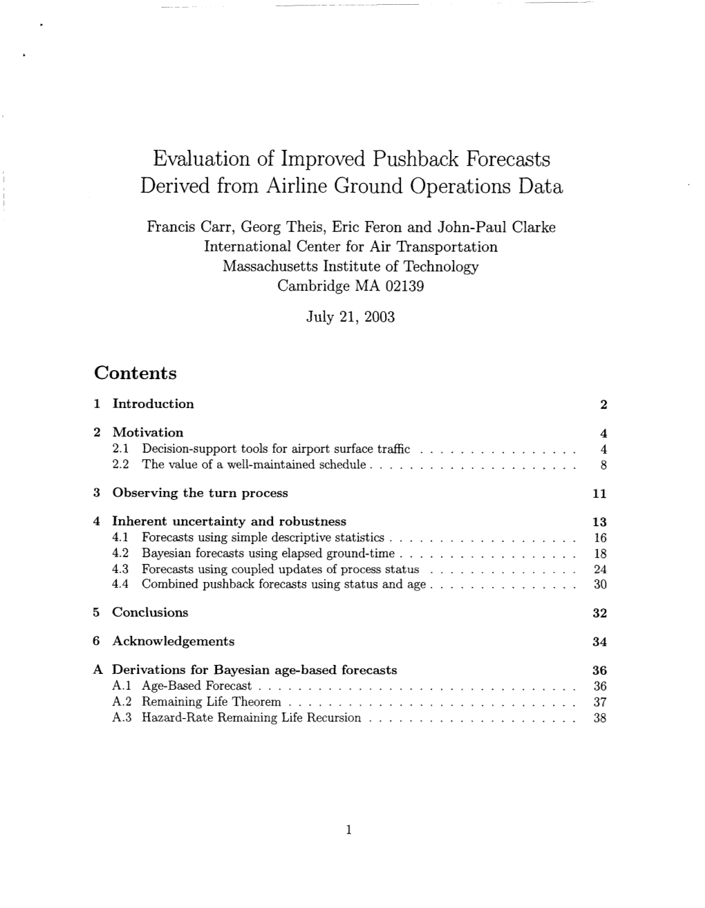 Evaluation of Improved Pushback Forecasts Derived from Airline Ground Operations Data