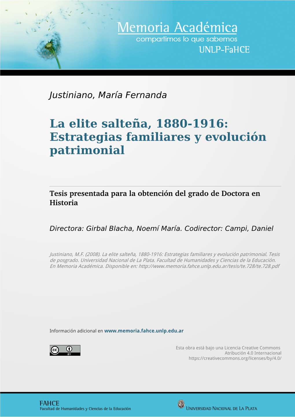 La Elite Salteña, 1880-1916: Estrategias Familiares Y Evolución Patrimonial