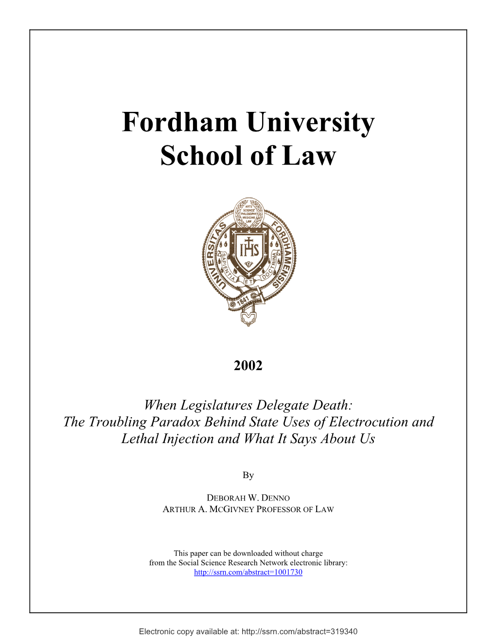 Fordham University School of Law