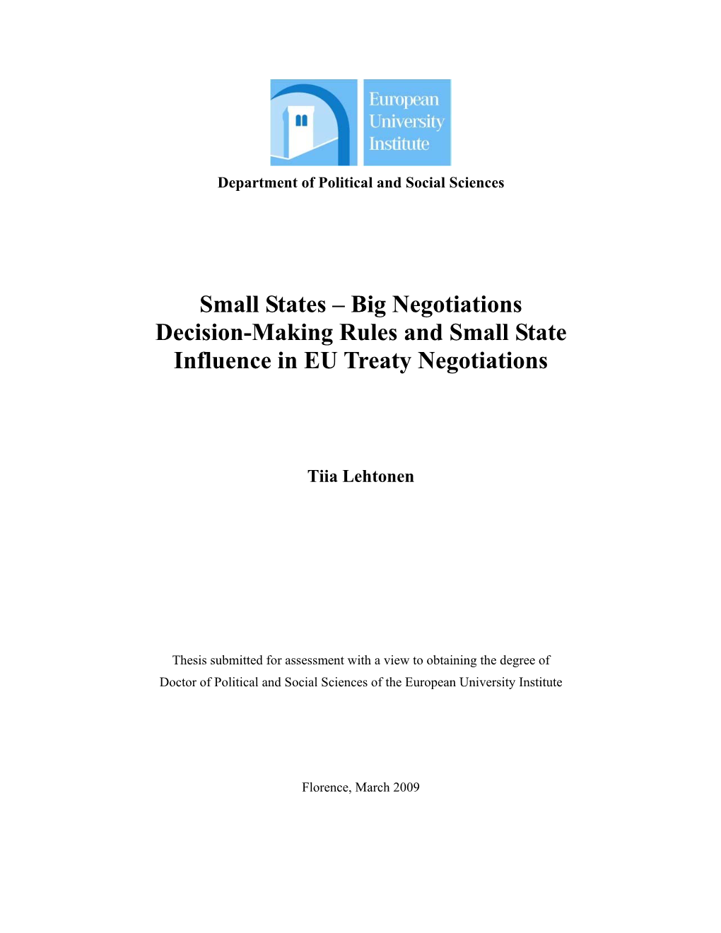 Lehtonen Thesis 2.3.2009 FINAL