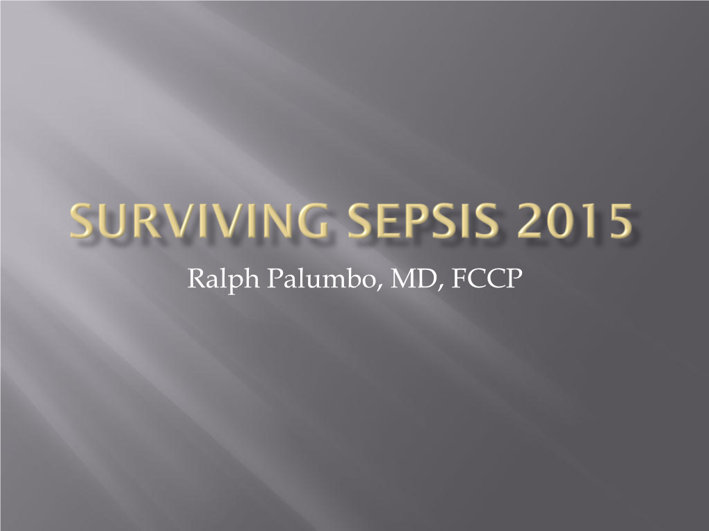 Surviving Sepsis