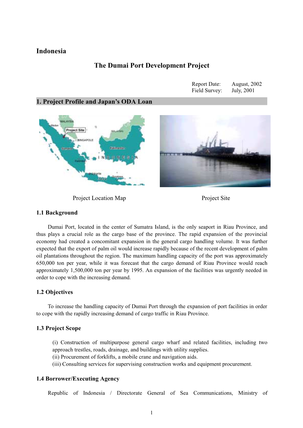 Indonesia the Dumai Port Development Project