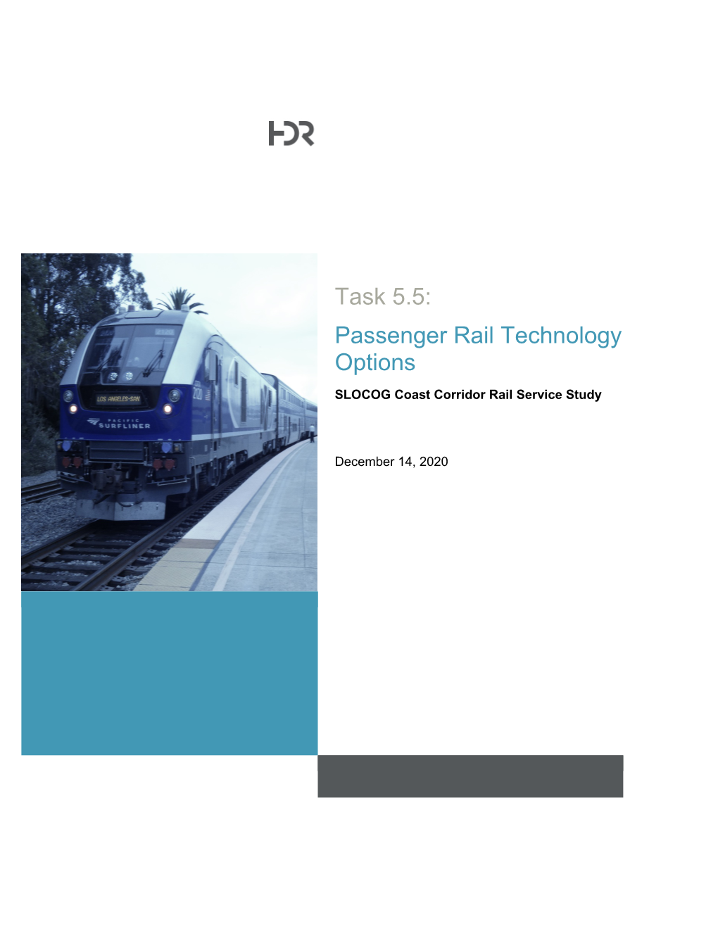 Task 5.5: Passenger Rail Technology Options