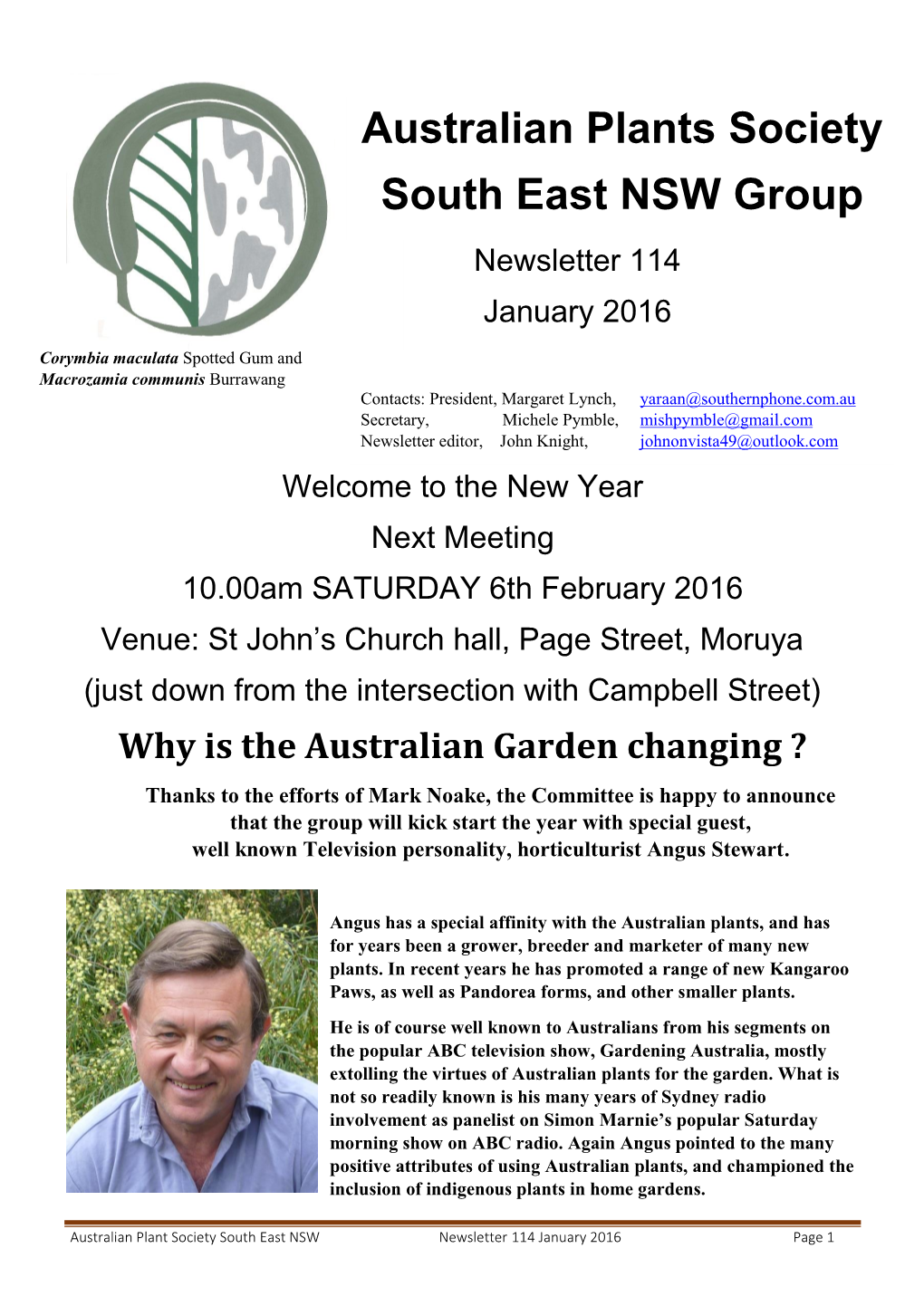 Australian Plants Society South East NSW Group