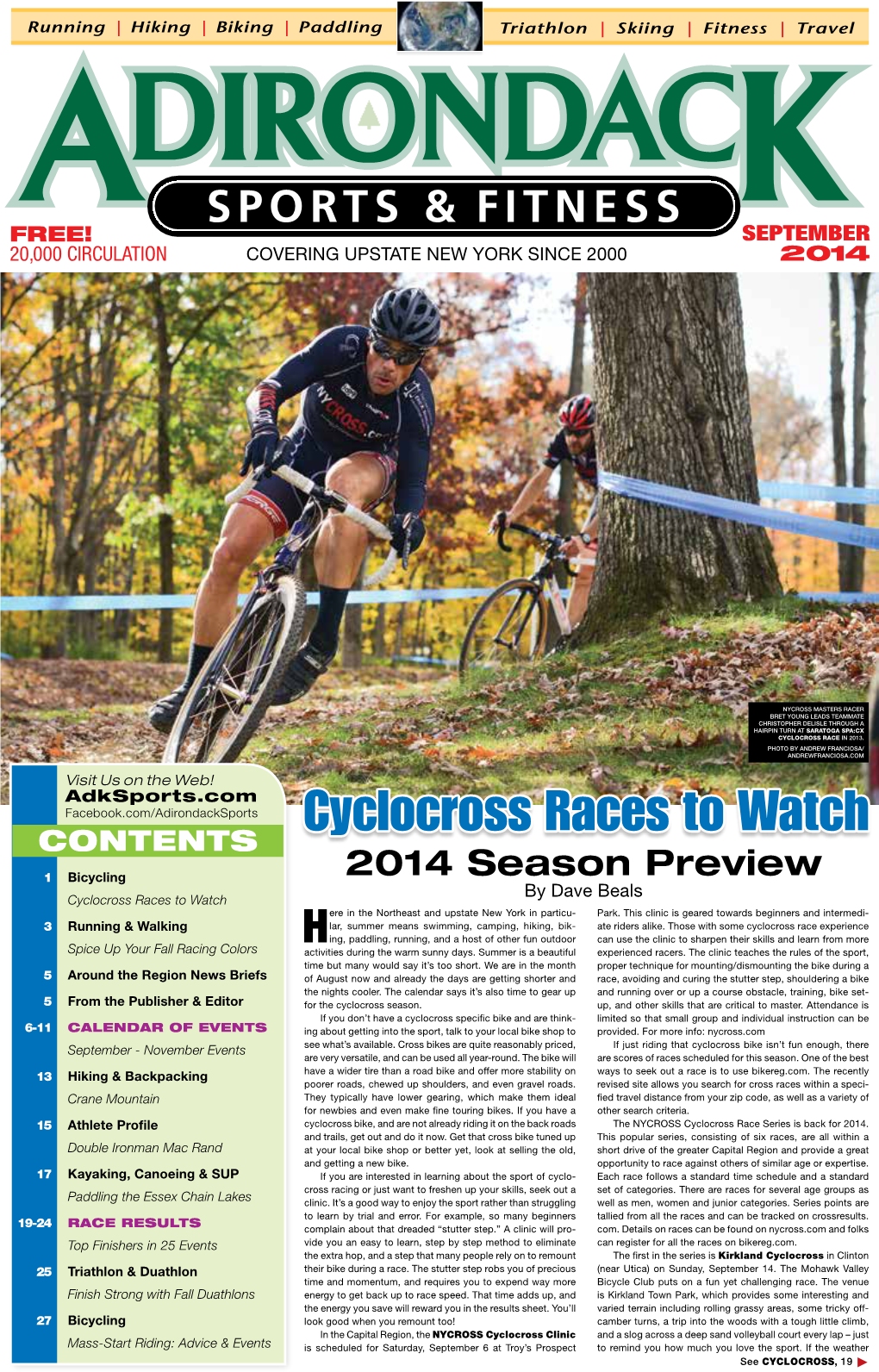 Cyclocross Races to Watch CONTENTS