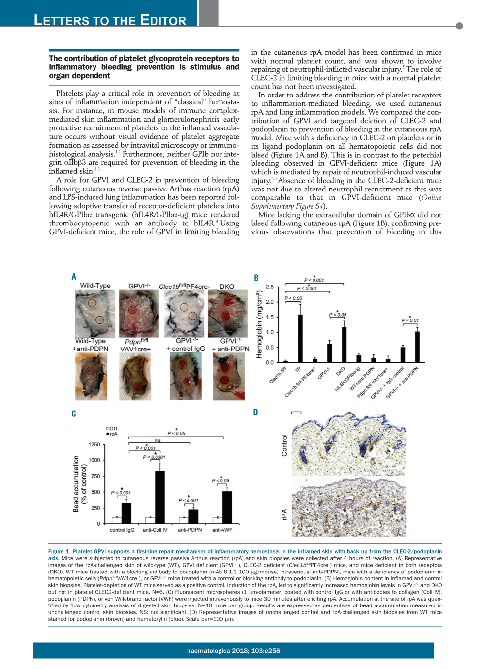 The Contribution of Platelet Glycoprotein Receptors to Inflammatory Bleeding Prevention Is Stimulus and Organ Dependent