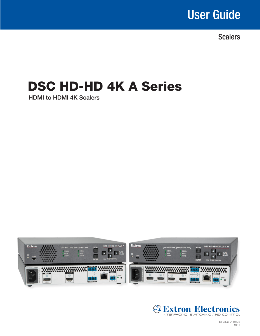 DSC HD-HD 4K a Series User Guide, Rev B