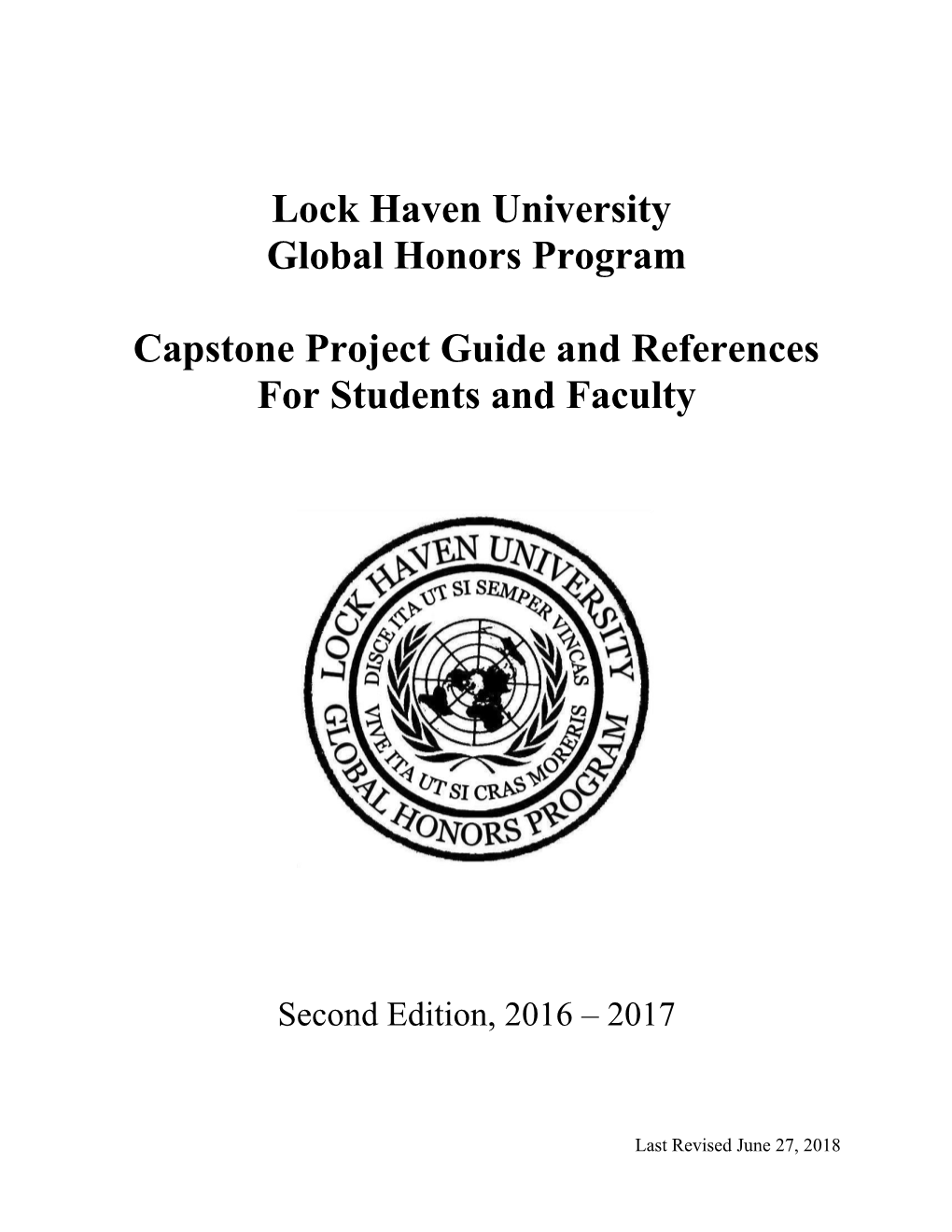 Lock Haven University Global Honors Program