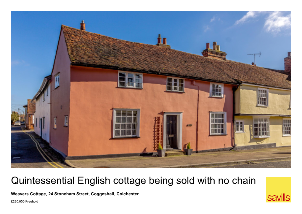 Quintessential English Cottage Being Sold with No Chain