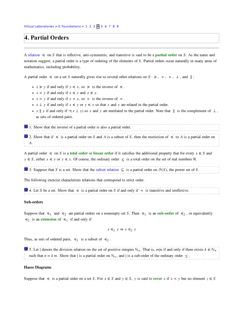 4. Partial Orders