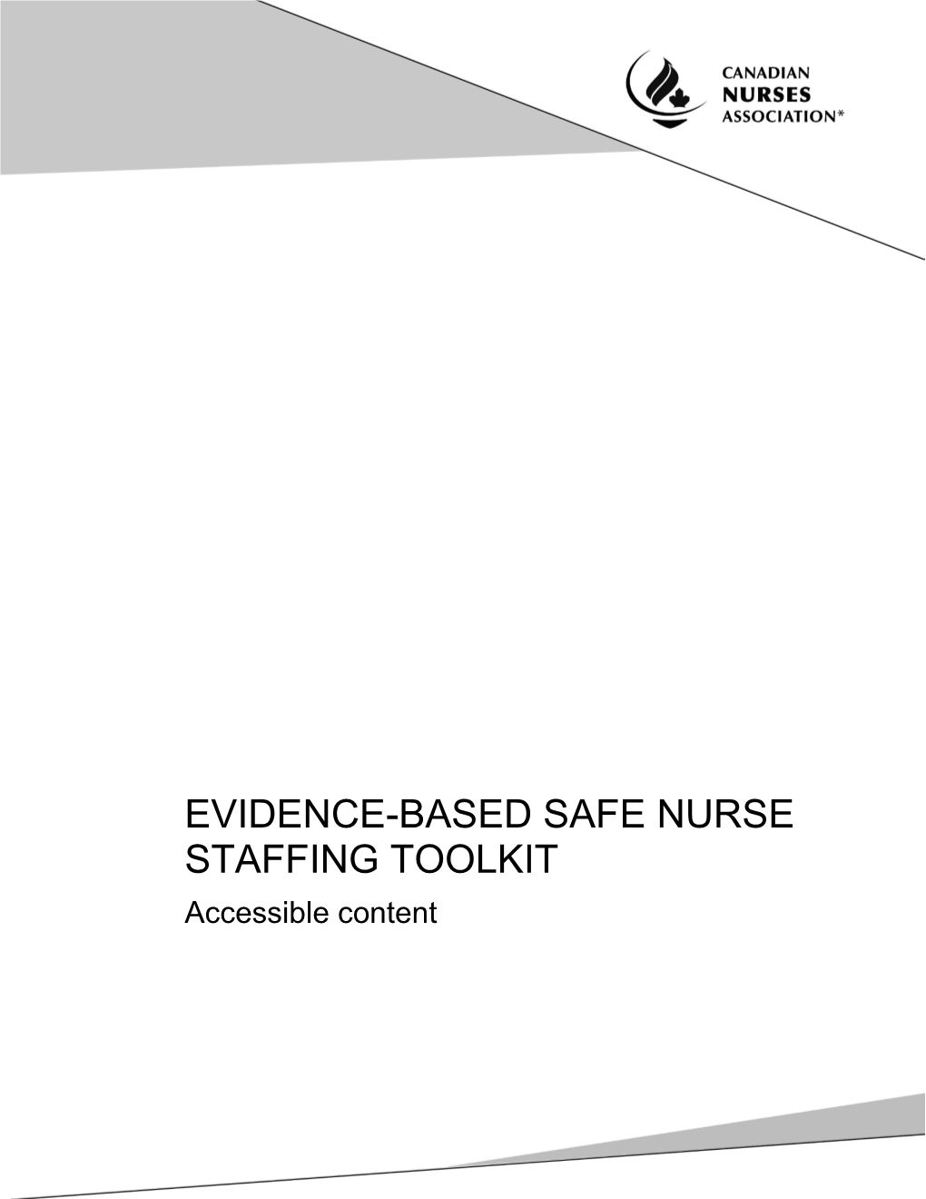 Evidence-Based Safe Nurse Staffing Toolkit: Accessible Content 3