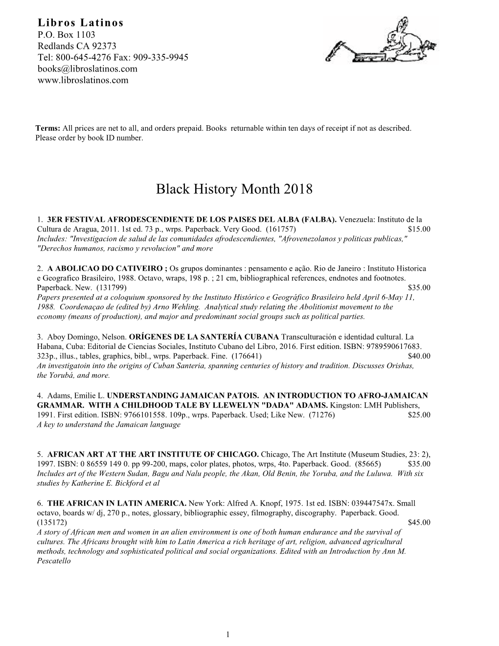 Black History Month 2018