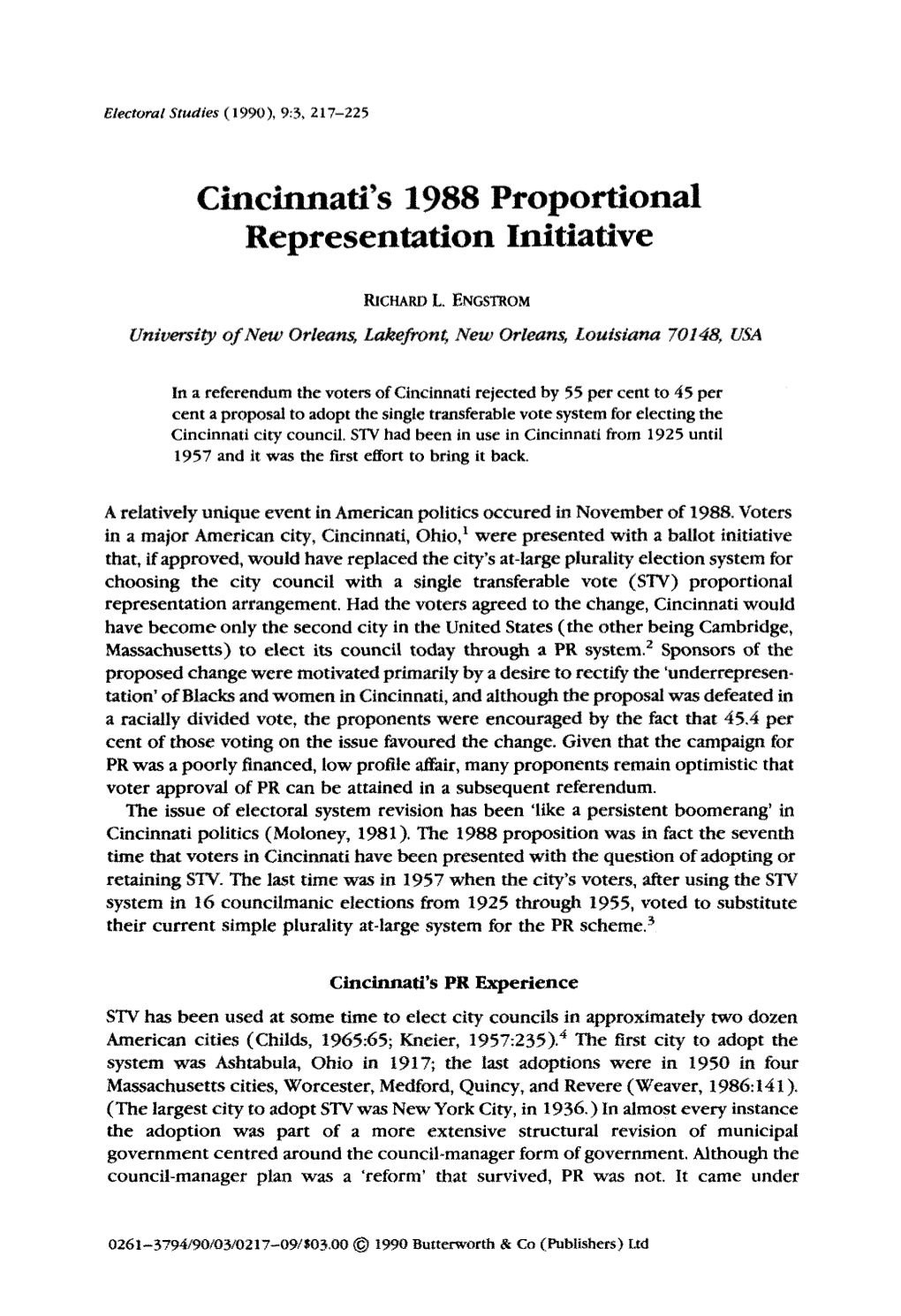 Cinchati's 1$X38 Prupxtional Representation Initiative