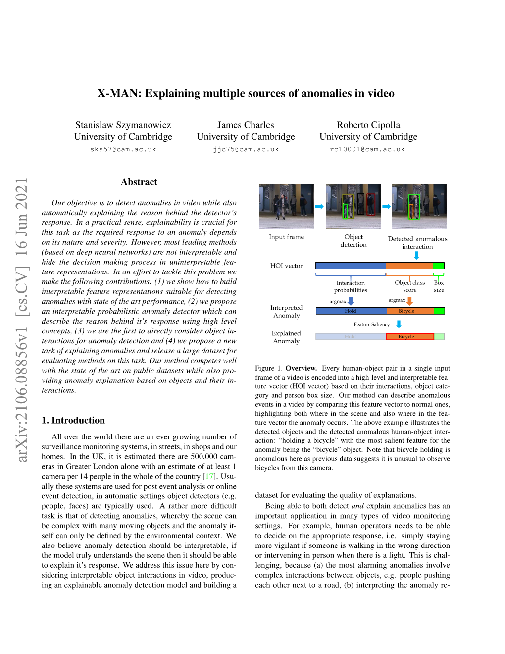 Arxiv:2106.08856V1 [Cs.CV] 16 Jun 2021 Eras in Greater London Alone with an Estimate of at Least 1 Bicycles from This Camera