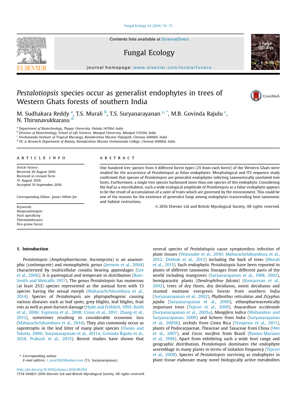 Fungal Ecology 24 (2016) 70E75