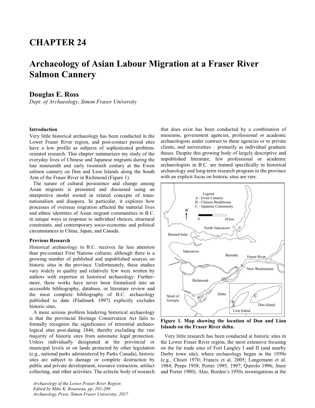 CHAPTER 24 Archaeology of Asian Labour Migration at a Fraser River