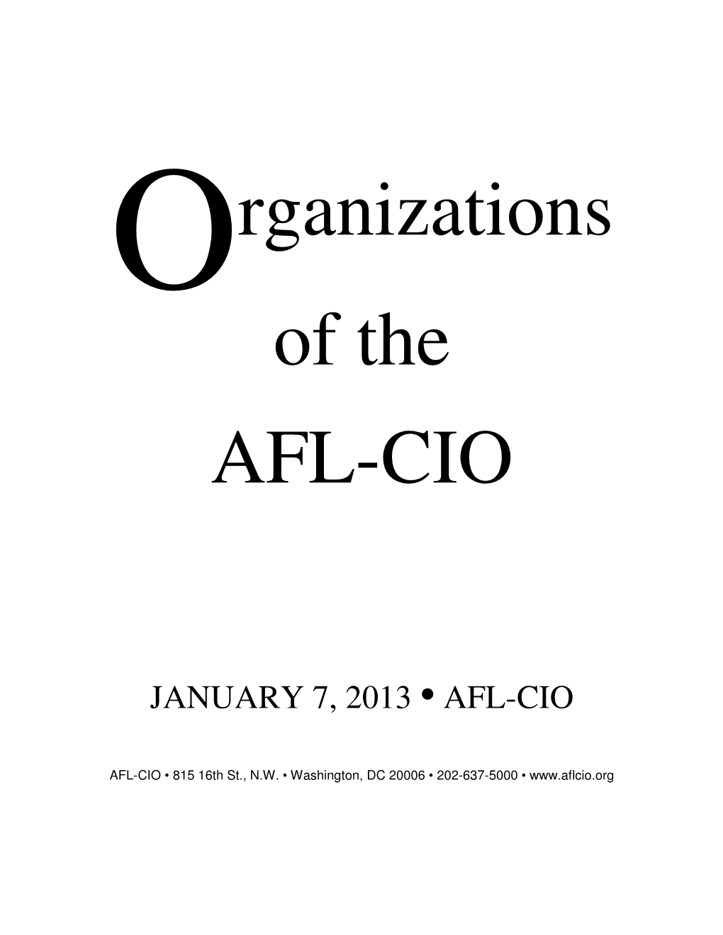 Organizations of the AFL-CIO