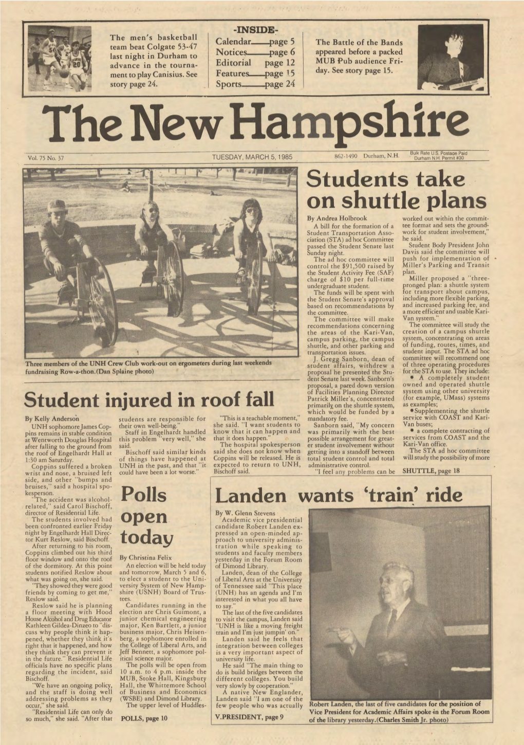 The New Hampshire, Vol. 75, No. 37 (Mar. 5, 1985)