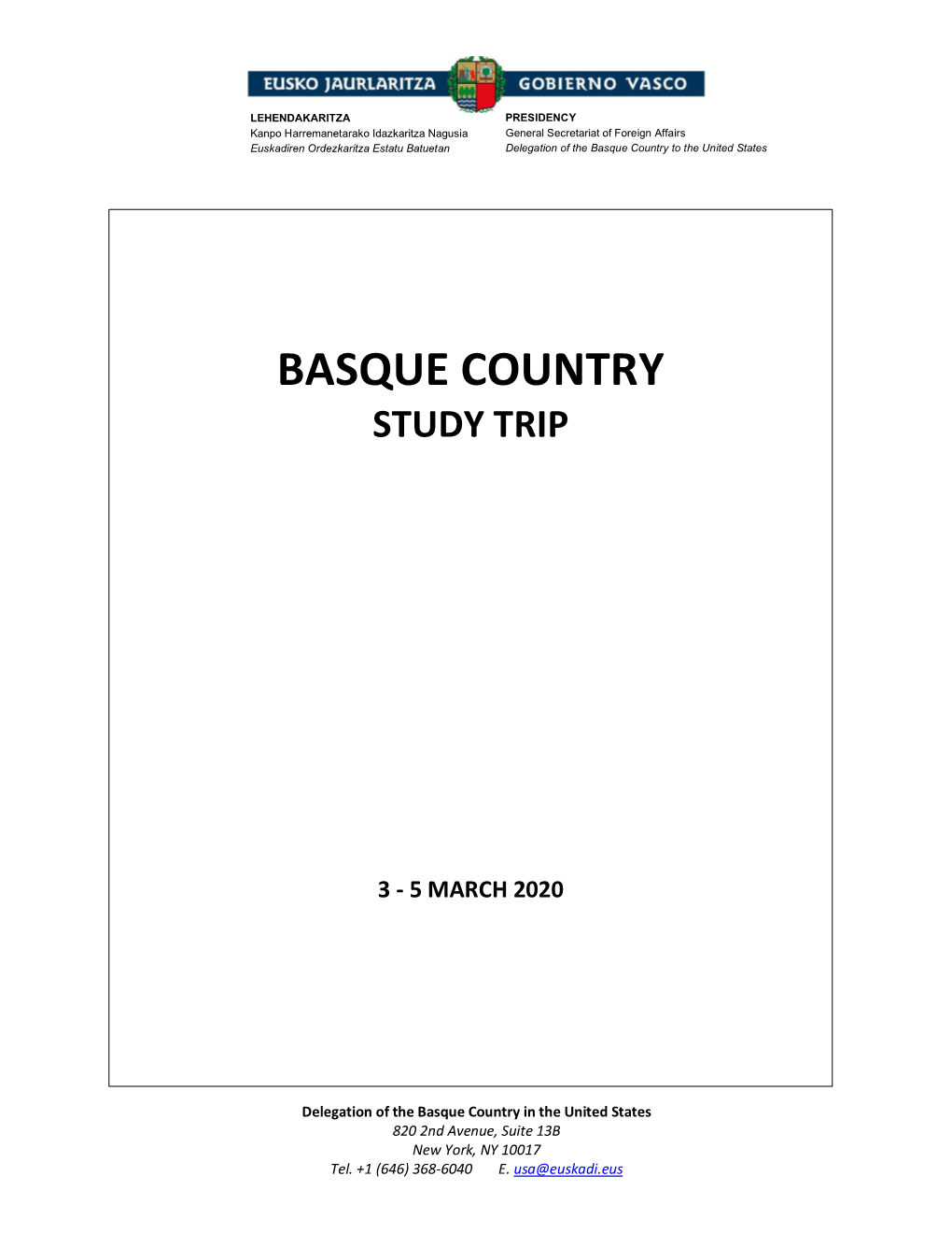 Basque Country to the United States