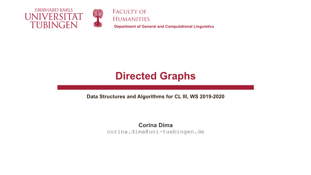 Directed Graphs