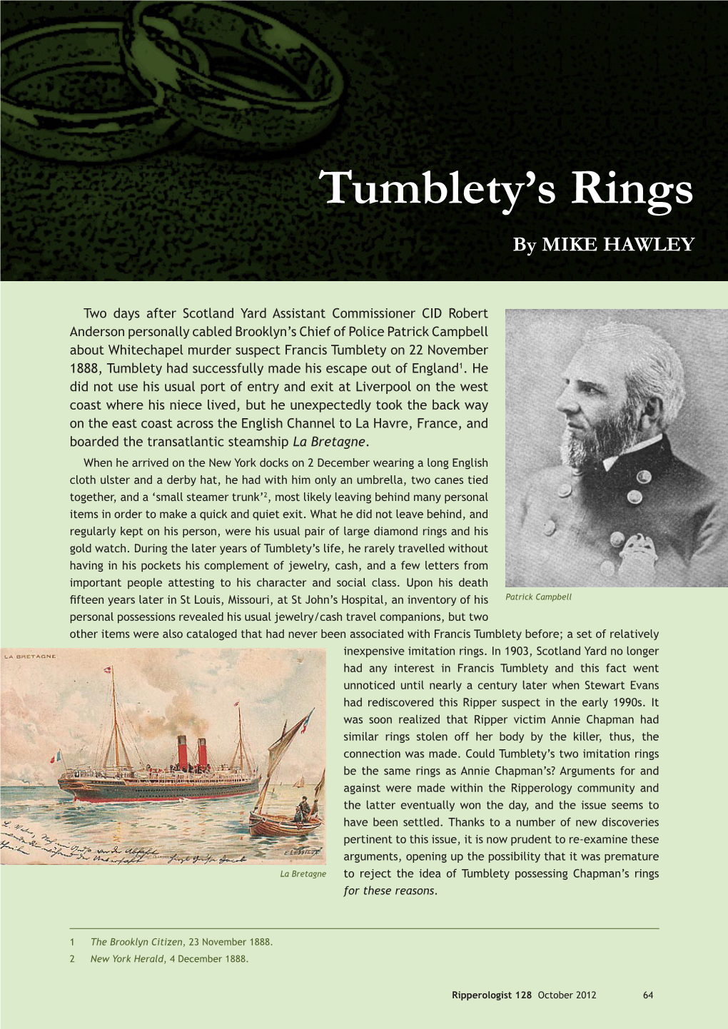 Tumblety's Rings