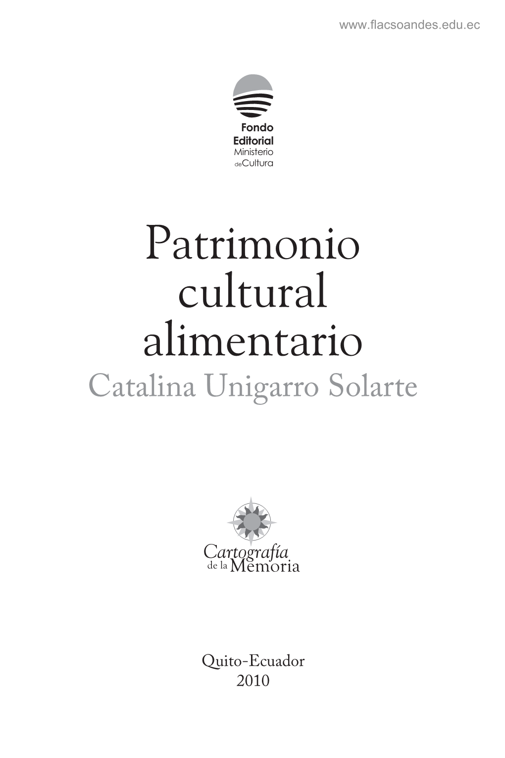 Patrimonio Cultural Alimentario Catalina Unigarro Solarte