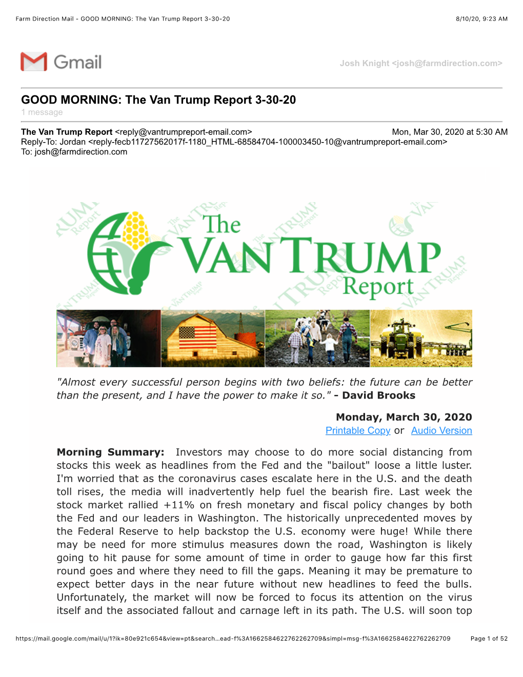 The Van Trump Report 3-30-20 8/10/20, 9:23 AM