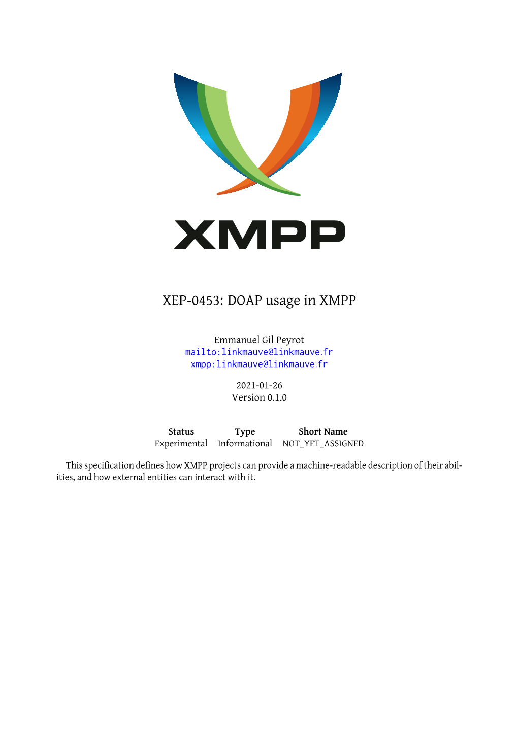 XEP-0453: DOAP Usage in XMPP